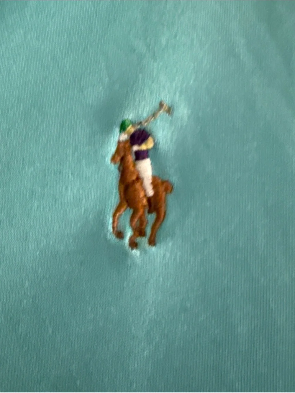 Polo Ralph Lauren Men’s Turquoise Blue Polo Shirt Large Pima Cotton